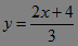 已知方程2x+3y-4=0，用含x的代數(shù)式表