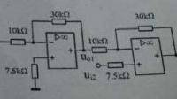 圖中集成運(yùn)放為理想的電路如圖所示