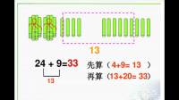 兩位數(shù)加一位數(shù)的進位加法的數(shù)學本