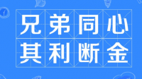 齊力斷金，九兄弟。是什么意思？