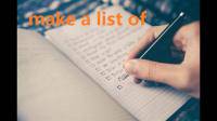 Make a list of your New year's r